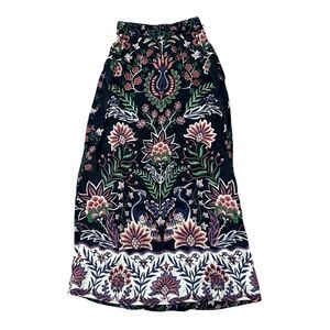 NWT FARM Rio Black Floral Maxi Skirt Sz XXS